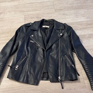 H&M Black Leather Biker Jacket